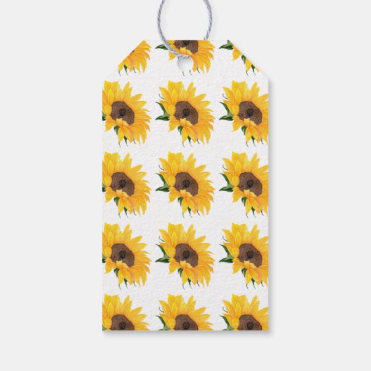 Zonnebloemen dank u cadeau Labels Cadeaulabel (Achterkant)