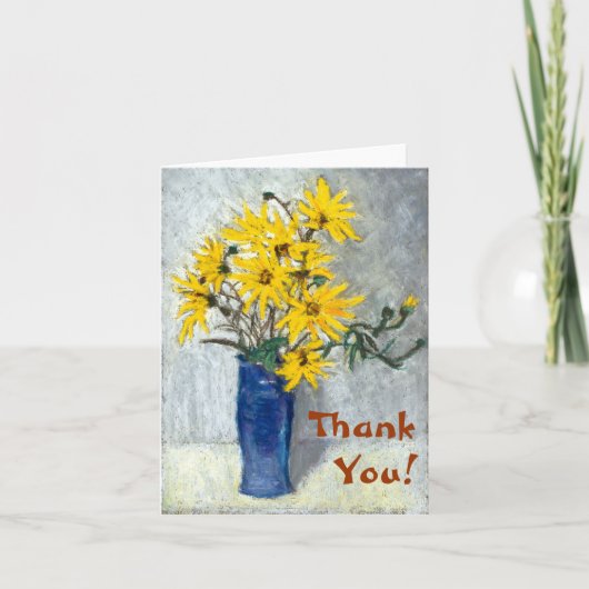 Zonnebloemen 'Dank u' Notecard Bedankkaart (Voorkant)