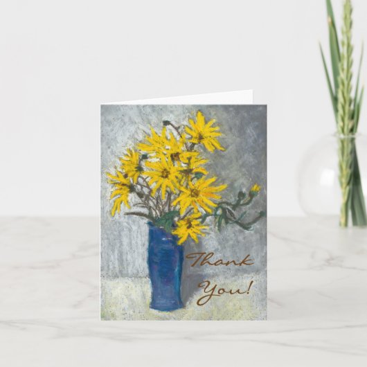 Zonnebloemen 'Dank u' Notecard Bedankkaart (Voorkant)