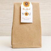 Zonnebloemen Dankbaar voor u Thanksgiving Cadeaulabel