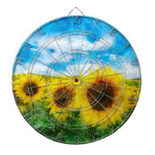 Zonnebloemen Dartbord (Voorkant)
