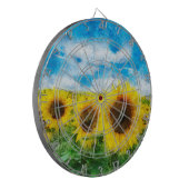 Zonnebloemen Dartbord (Voorkant Links)
