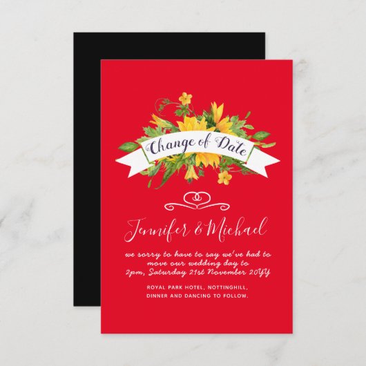 Zonnebloemen Datum Uitstel plannen Opmerking (Voorkant / Achterkant)