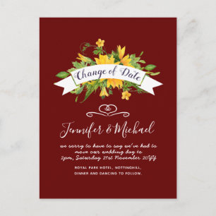 Zonnebloemen Datum Uitstel plannen Opmerking Briefkaart