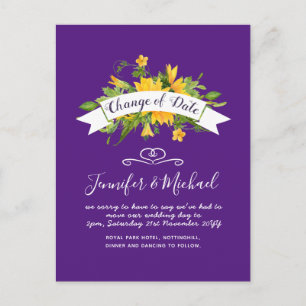 Zonnebloemen Datum Uitstel plannen Opmerking Briefkaart