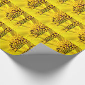 Zonnebloemen decoratie cadeaupapier (Hoek)