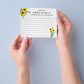 Zonnebloemen Deel een Date Night Vrijgezellenfeest Flyer (Hand)