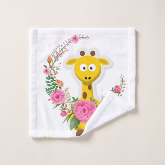 Zonnebloemen - Dekdoekjes voor Giraffe Bad Handdoek (Wasdoekje)