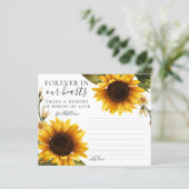 Zonnebloemen delen een herinneringskaart voor uitv (Staand voorkant)