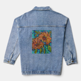 Zonnebloemen Denim Jas Jacket
