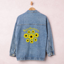 Zonnebloemen Design Denim jas Jacket