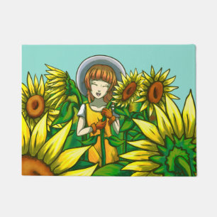 Zonnebloemen Deurmat