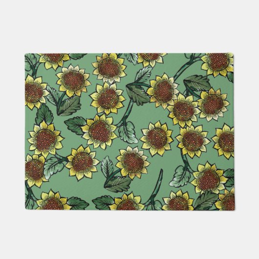 Zonnebloemen Deurmat (Voorkant)
