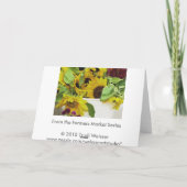 Zonnebloemen die de Lege Kaart van de Verjaardag (Achterkant)