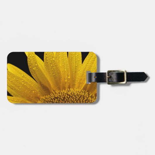 Zonnebloemen die de zon opzwellen. bagagelabel (Voorkant horizontaal)