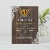 Zonnebloemen die ik doe met de BBQ Couple Shower Kaart (Staand voorkant)