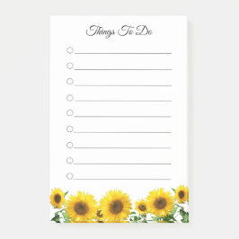 Zonnebloemen Dingen Te Doen Gelinieerde Post-it No Post-it® Notes