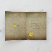 Zonnebloemen - Dinken van uzelf - bruine texturen Kaart (Binnen)