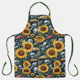 Zonnebloemen Disco Balls en Kever Bug Cars Schort