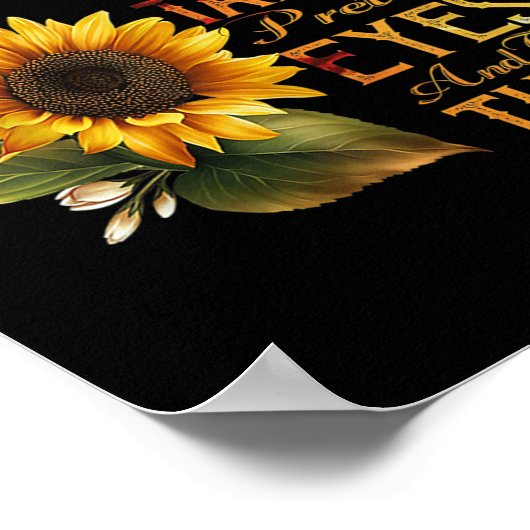 Zonnebloemen doen mama met Tattoos  ogen en de Poster (Hoek)