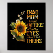Zonnebloemen doen mama met Tattoos  ogen en de Poster (Voorkant)