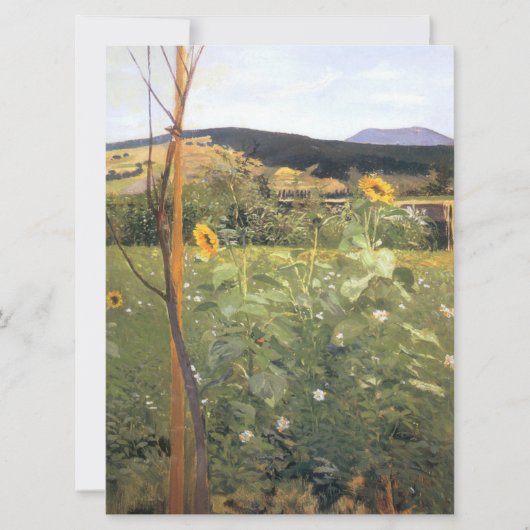 Zonnebloemen (door Jacek Malczewski) Kaart (Voorkant)