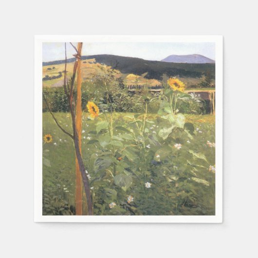 Zonnebloemen (door Jacek Malczewski) Servet (Voorkant)