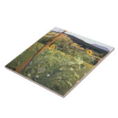 Zonnebloemen (door Jacek Malczewski) Tegeltje (Zijkant)