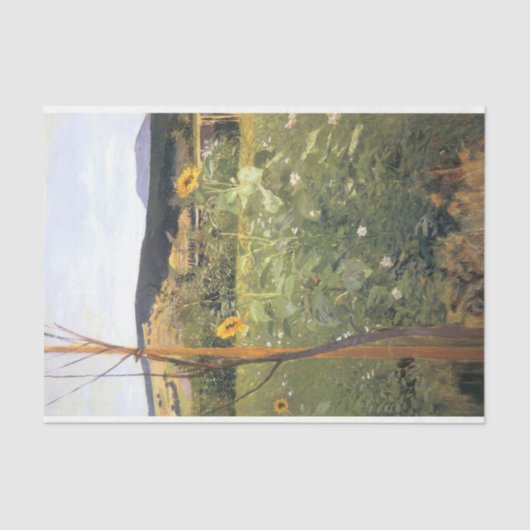 Zonnebloemen (door Jacek Malczewski) Tissuepapier (Voorkant)