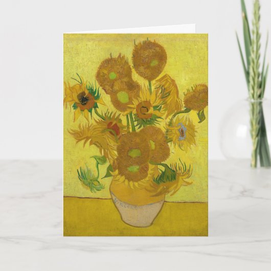 Zonnebloemen door Van Gogh schilderende Art Kaart (Voorkant)