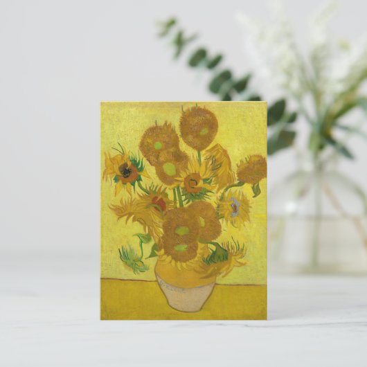 Zonnebloemen door Van Gogh schilderende kunst Briefkaart (Staand voorkant)