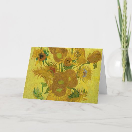 Zonnebloemen door Van Gogh schilderende kunst Kaart (Voorkant)