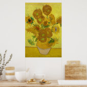 Zonnebloemen door Van Gogh schilderende kunst Poster (Keuken)