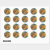 Zonnebloemen door Van Gogh schilderende kunst Ronde Sticker (Vel)