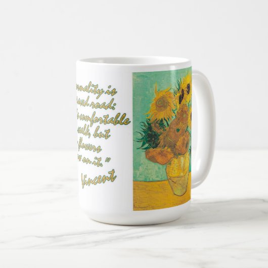 Zonnebloemen, door Vincent van Gogh, Mok van 15 oz (Voorkant rechts)