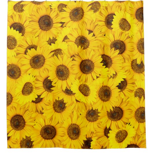 Zonnebloemen Douchegordijn (Voorkant)