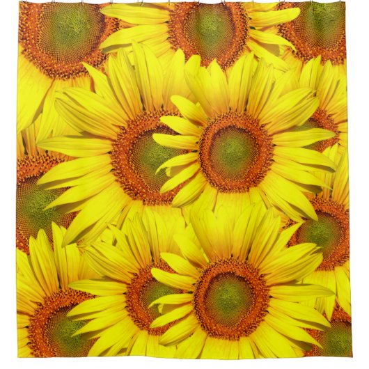 Zonnebloemen Douchegordijn (Voorkant)