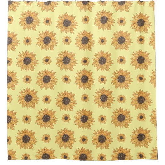 Zonnebloemen Douchegordijn (Voorkant)
