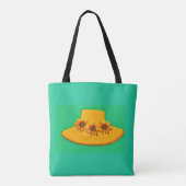 Zonnebloemen-drie Canvas tas (Achterkant)
