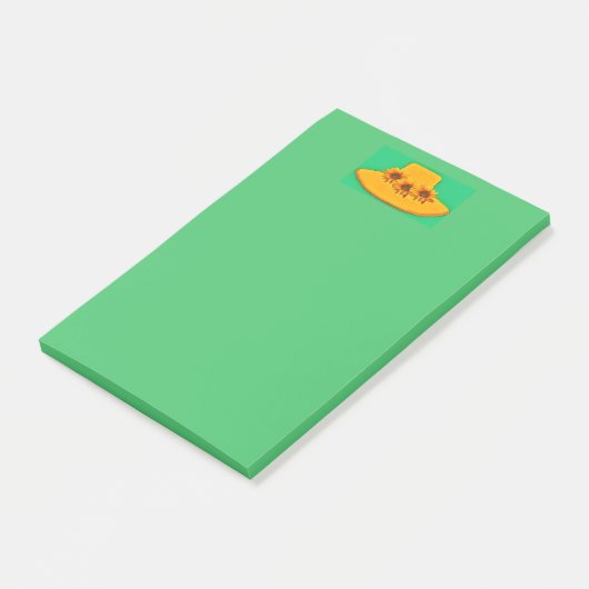 Zonnebloemen Drie Post-it® Notes (Schuin)