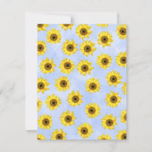 Zonnebloemen, Dusty Blue Rozen Wedding Save the Da Kaart (Achterkant)