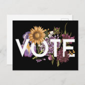  zonnebloemen Elegant Feminine Go Vote Briefkaart (Voorkant / Achterkant)
