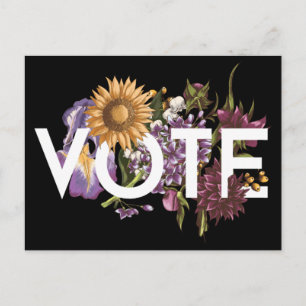 zonnebloemen Elegant Feminine Go Vote Briefkaart