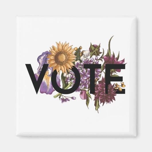  zonnebloemen Elegant Feminine Go Vote Magneet (Voorkant)