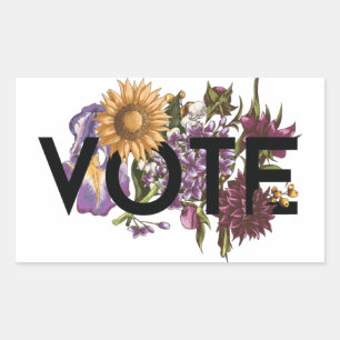  zonnebloemen Elegant Feminine Go Vote Rechthoekige Sticker