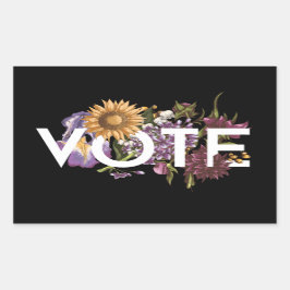  zonnebloemen Elegant Feminine Go Vote Rechthoekige Sticker