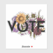  zonnebloemen Elegant Feminine Go Vote Sticker (Vel)