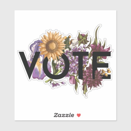  zonnebloemen Elegant Feminine Go Vote Sticker (Vel)