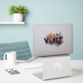  zonnebloemen Elegant Feminine Go Vote Sticker (Laptop op bureau)