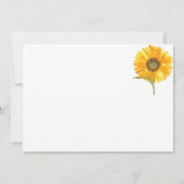 Zonnebloemen Elegante moderne rustieke bloemen fot Save The Date (Achterkant)